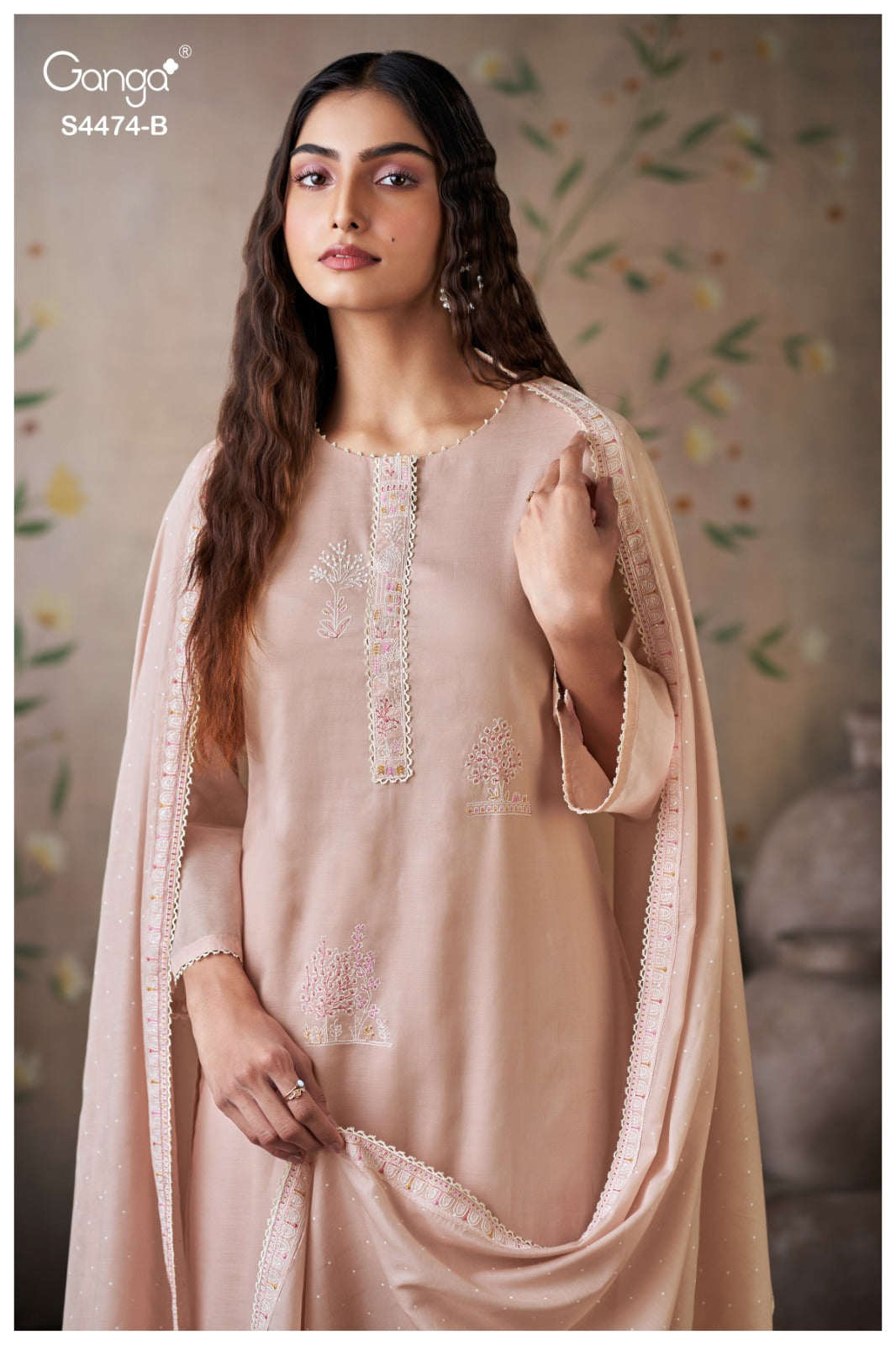 Azeela 4474 Ganga Mul Pant Style Suits Manufacturer India