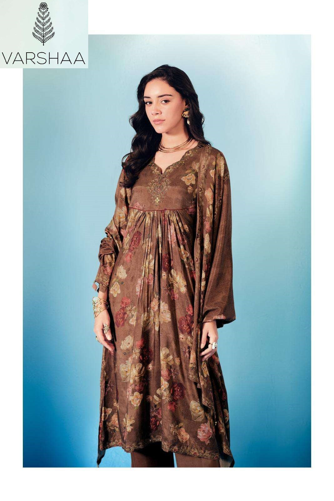 Azha Varshaa Viscose Muslin Pant Style Suits Wholesale Rate