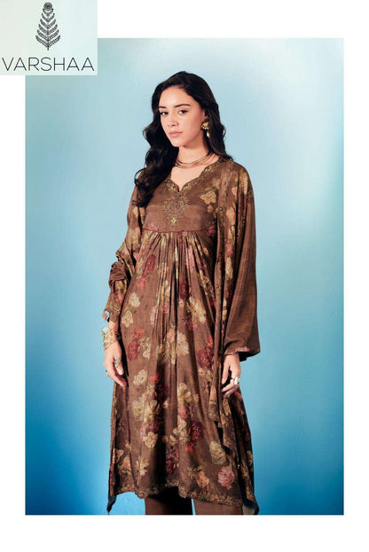 Azha Varshaa Viscose Muslin Pant Style Suits Wholesale Rate