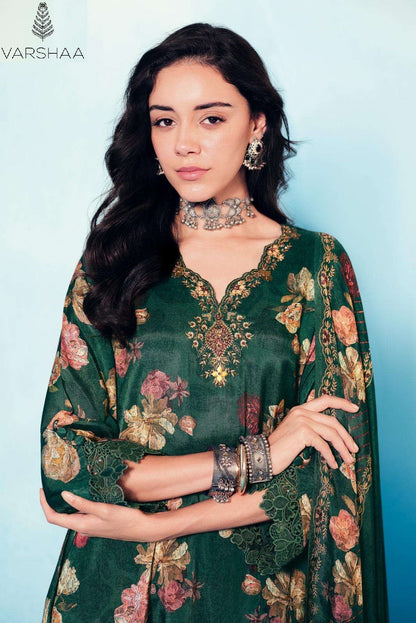 Azha Varshaa Viscose Muslin Pant Style Suits Wholesale Rate
