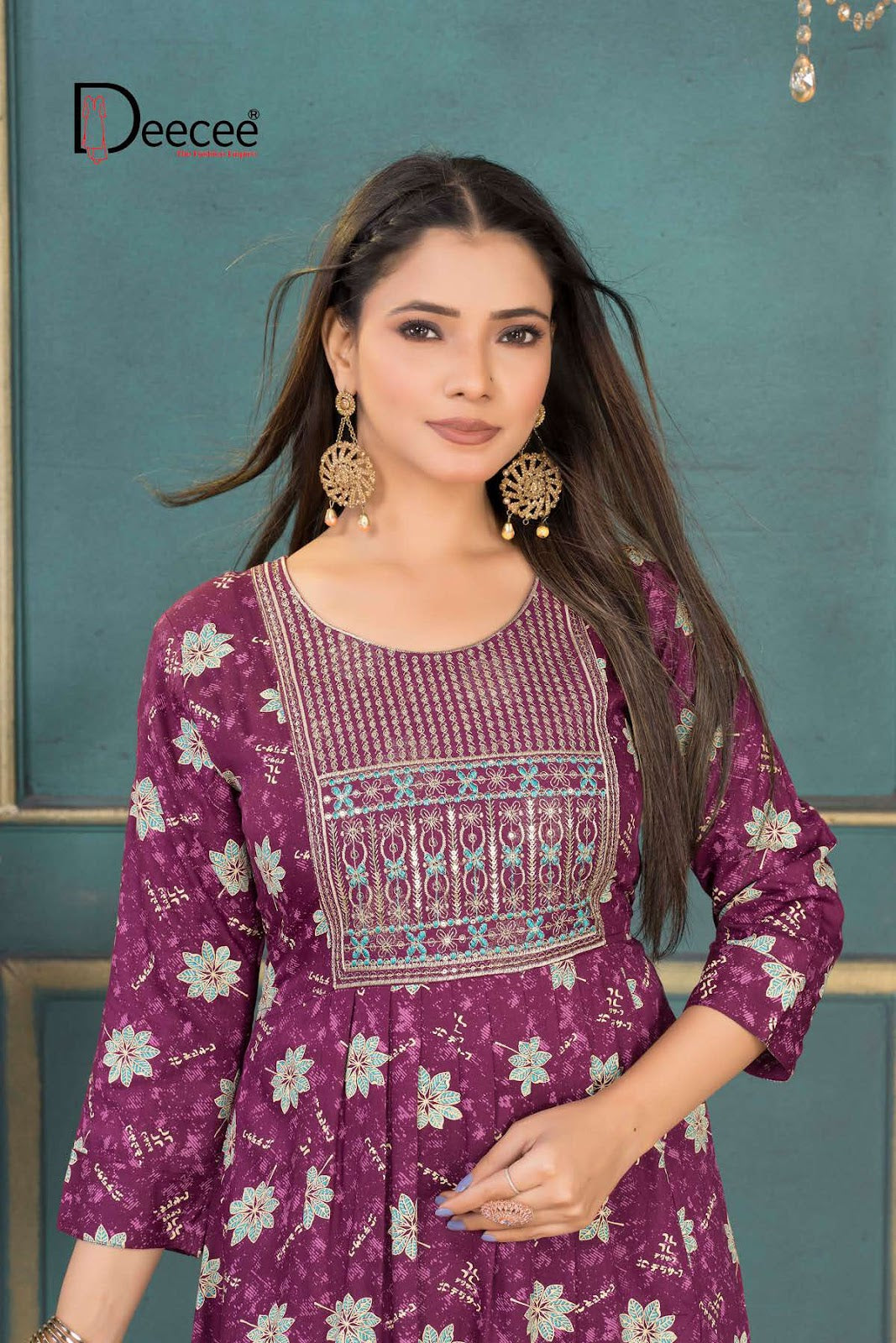 Azlin Deecee Rayon Anarkali Kurtis Wholesale Price