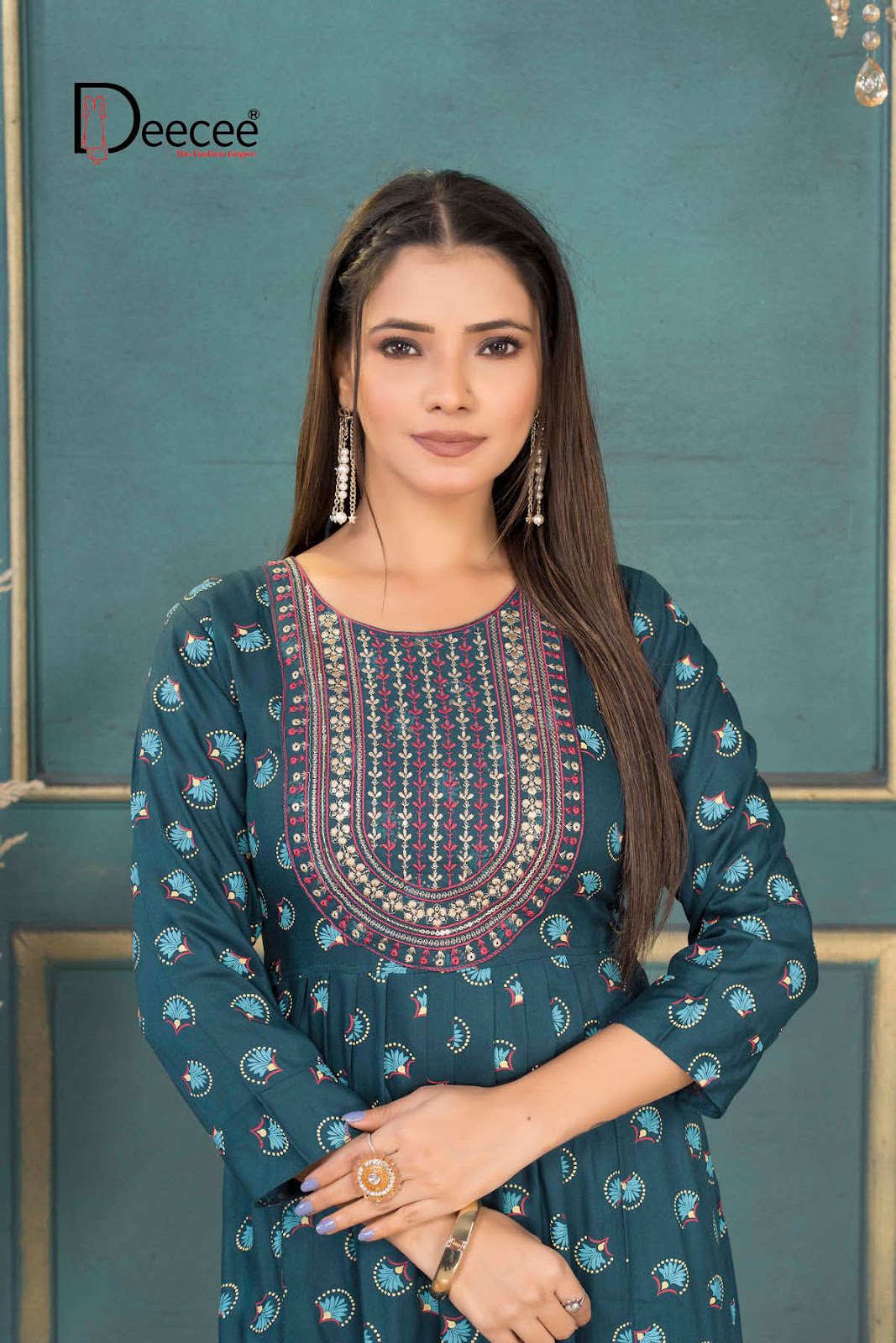 Azlin Deecee Rayon Anarkali Kurtis Wholesale Price