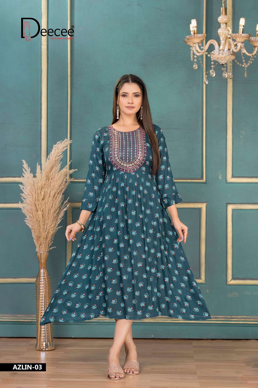 Azlin Deecee Rayon Anarkali Kurtis Wholesale Price