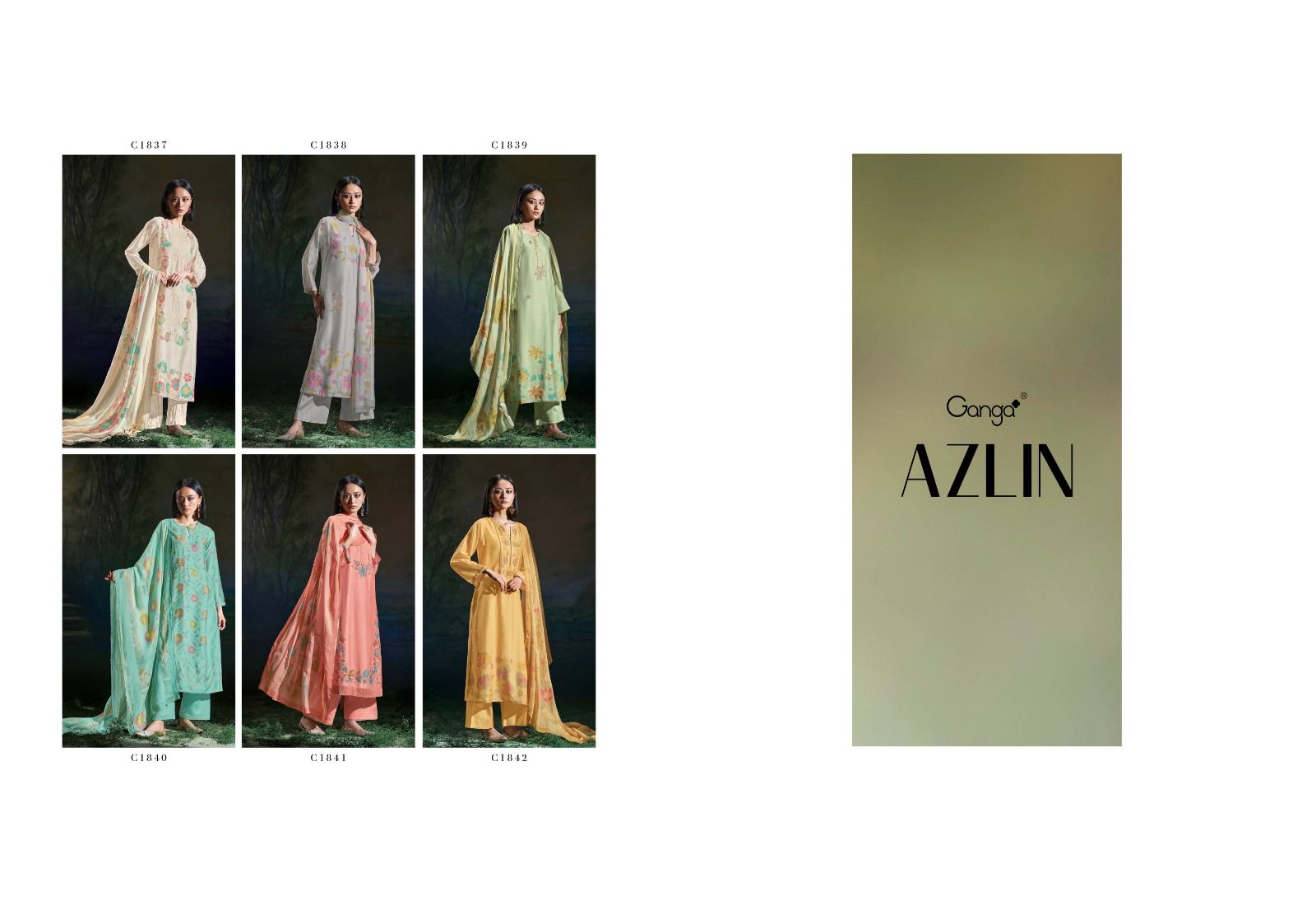 Azlin Ganga Russian Silk Plazzo Style Suits Manufacturer