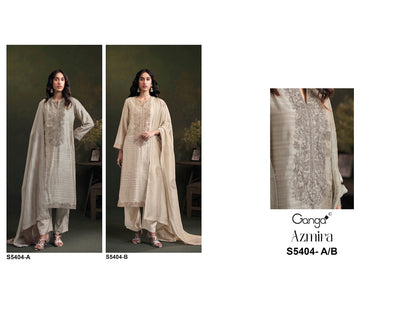 Azmira S5404 Ganga Raw Silk Pant Style Suits Wholesaler Gujarat