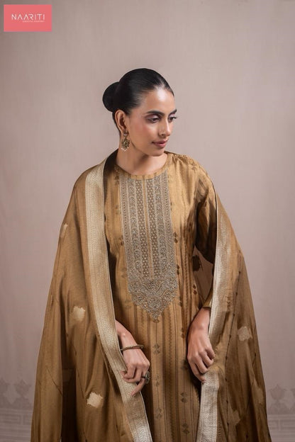 Aznish 192 Naariti Russian Silk Pant Style Suits Wholesaler
