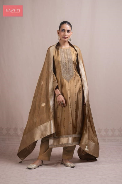 Aznish 192 Naariti Russian Silk Pant Style Suits Wholesaler