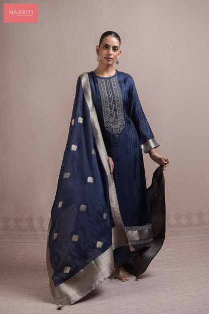Aznish 192 Naariti Russian Silk Pant Style Suits Wholesaler