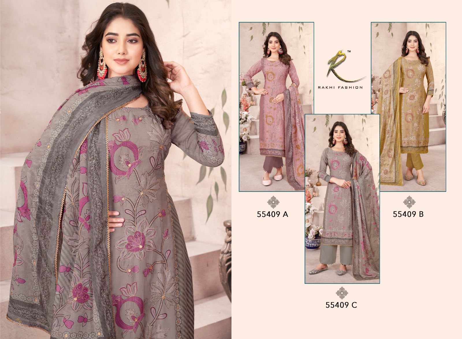 Azorte Rakhi Fashion Viscose Pant Style Suits Supplier