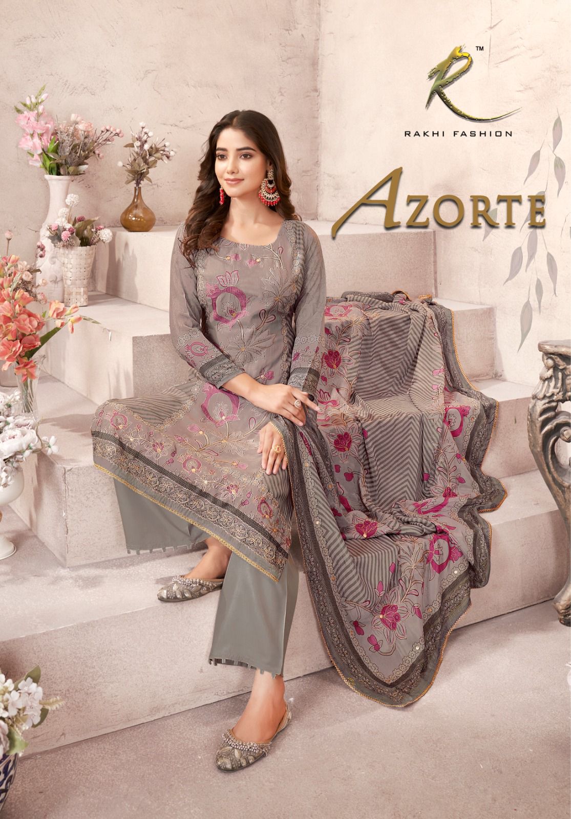 Azorte Rakhi Fashion Viscose Pant Style Suits Supplier