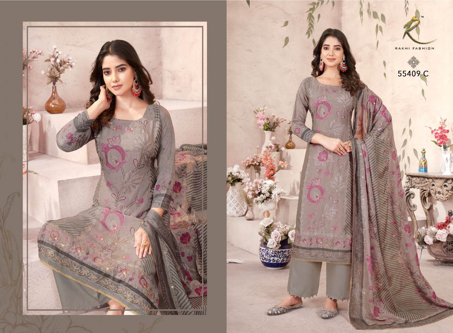 Azorte Rakhi Fashion Viscose Pant Style Suits Supplier