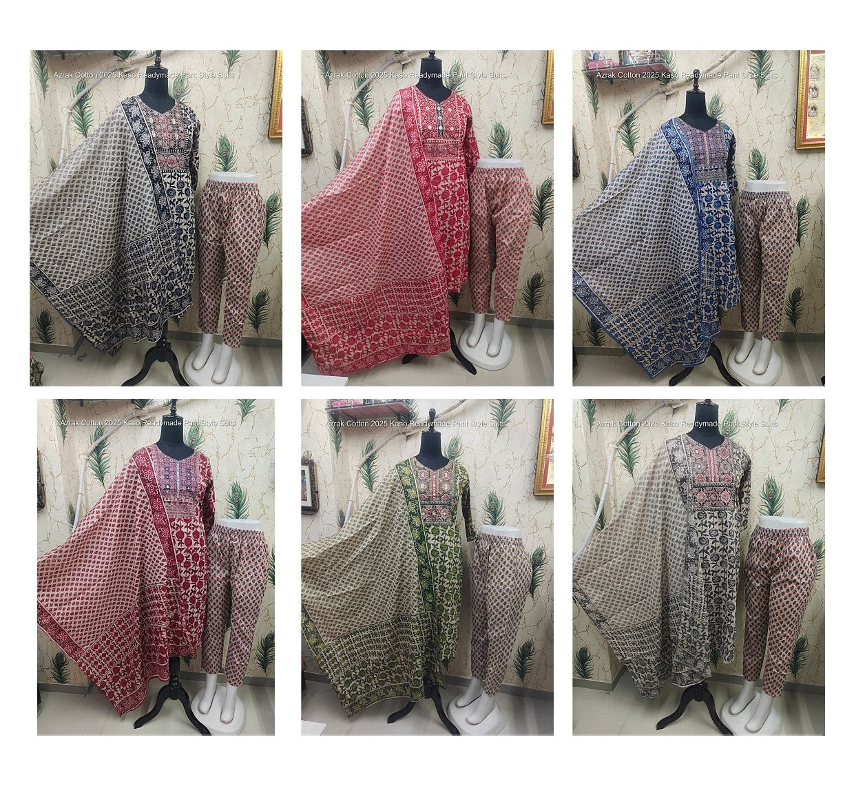 Azrak Cotton 2025 Kaso Readymade Pant Style Suits Exporter Ahmedabad