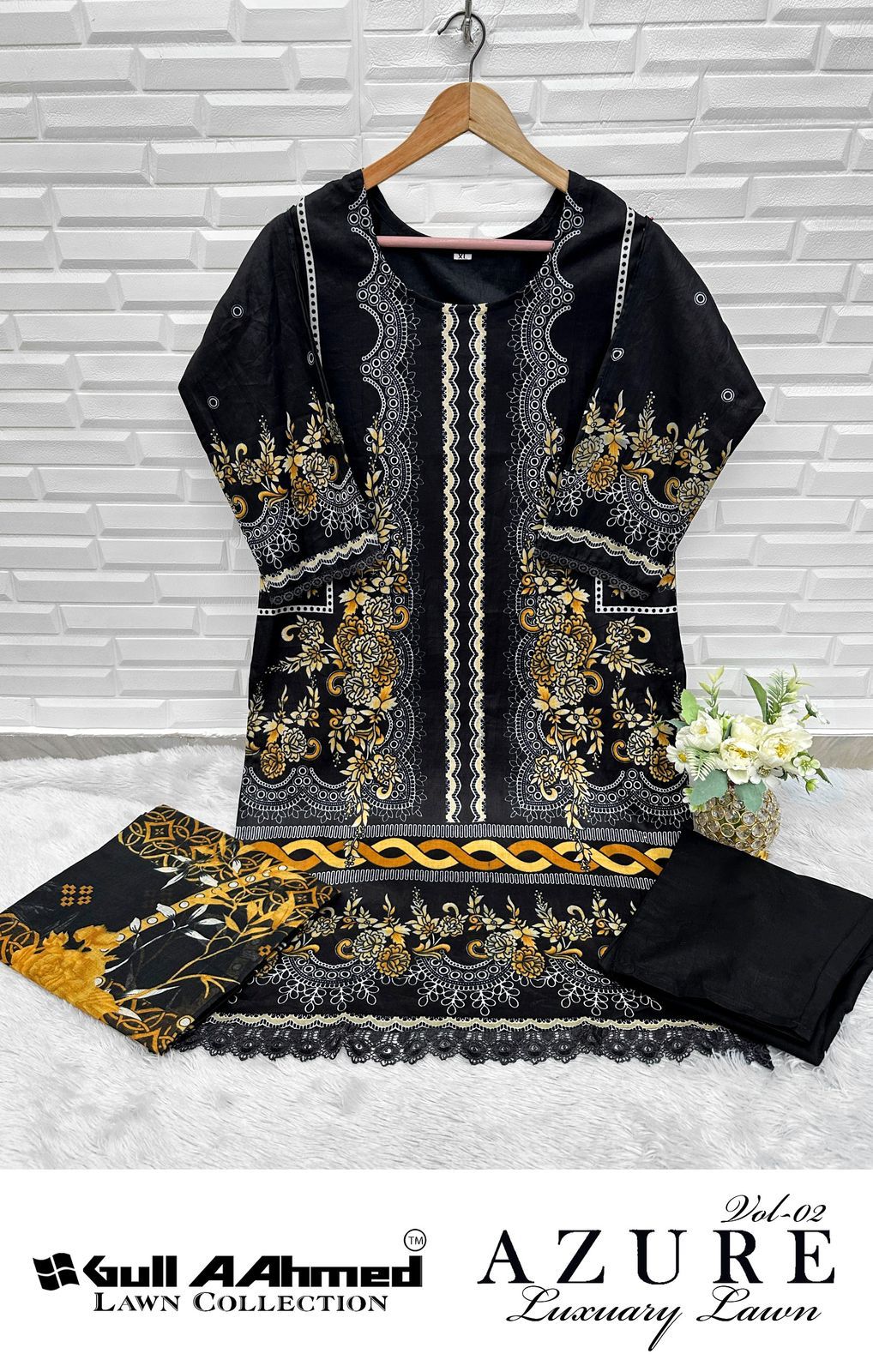 Azure Vol 2 Luxury Lawn Collection Gul Ahmed Gpo Karachi Readymade Suits Manufacturer India