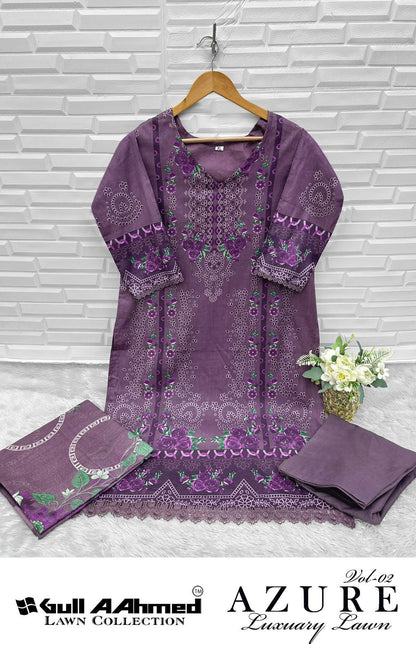 Azure Vol 2 Luxury Lawn Collection Gul Ahmed Gpo Karachi Readymade Suits Manufacturer India