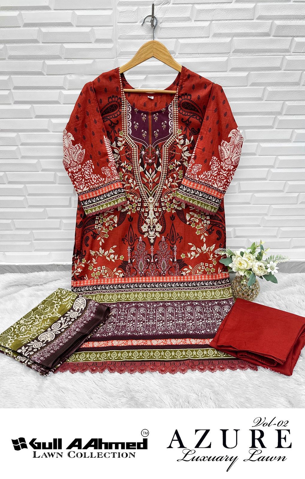 Azure Vol 2 Luxury Lawn Collection Gul Ahmed Gpo Karachi Readymade Suits Manufacturer India