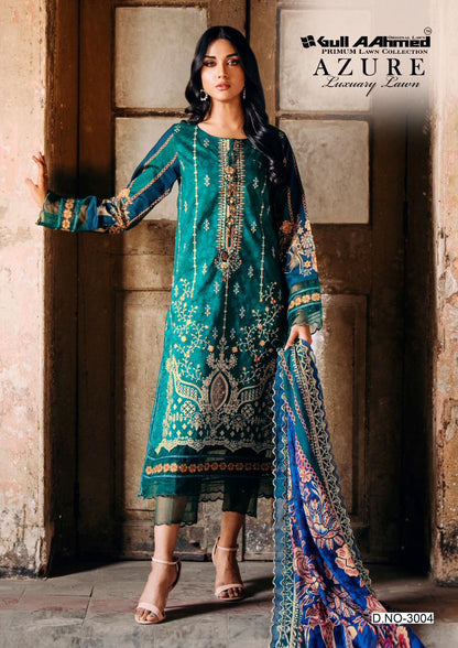 Azure Vol 3 Luxury Lawn Gul Ahmed Karachi Salwar Suits Manufacturer Gujarat