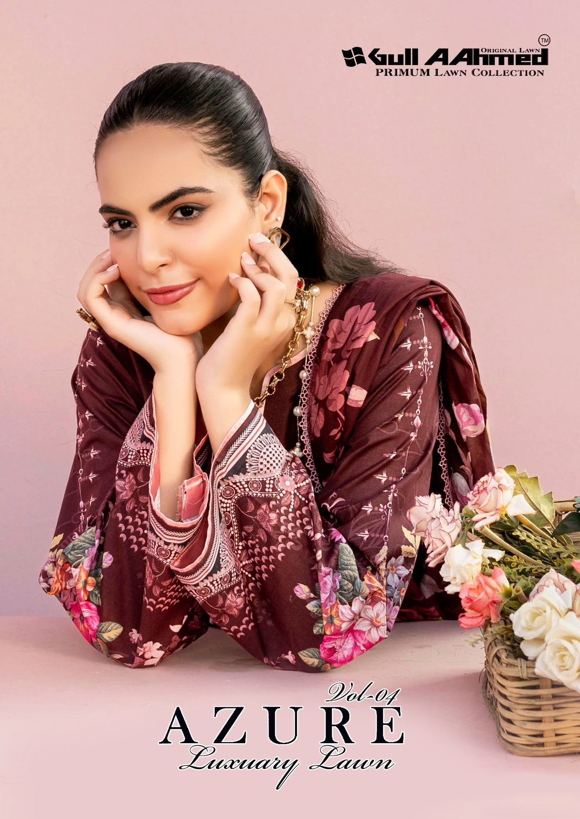 Azure Vol 4 Luxury Lawn Gul Ahmed Karachi Salwar Suits Exporter Gujarat