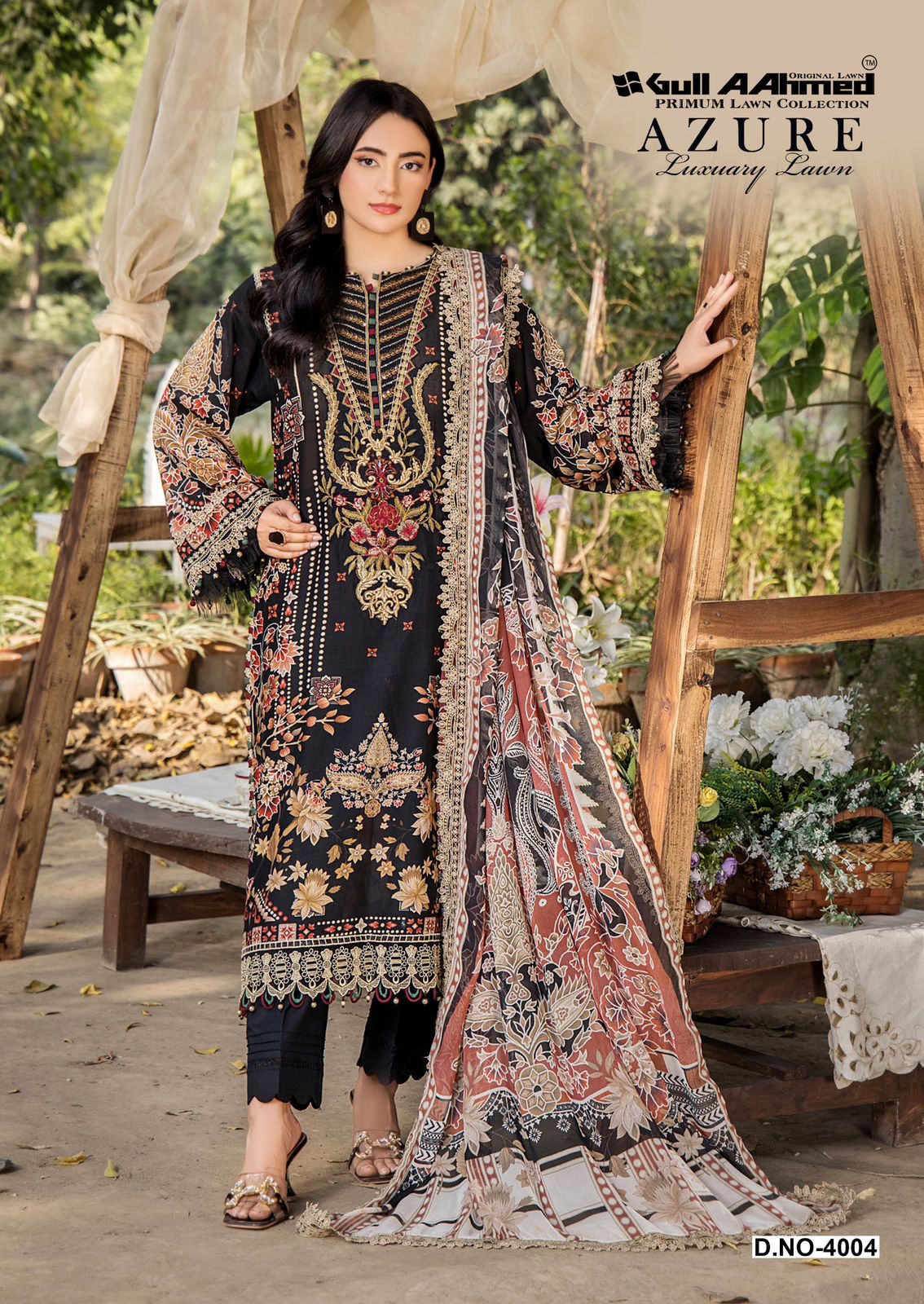 Azure Vol 4 Luxury Lawn Gul Ahmed Karachi Salwar Suits Exporter Gujarat