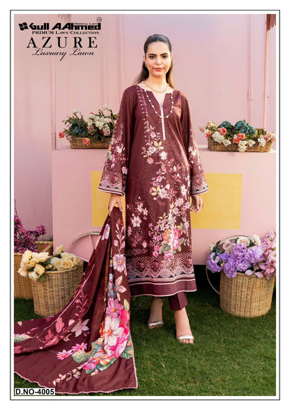 Azure Vol 4 Luxury Lawn Gul Ahmed Karachi Salwar Suits Exporter Gujarat