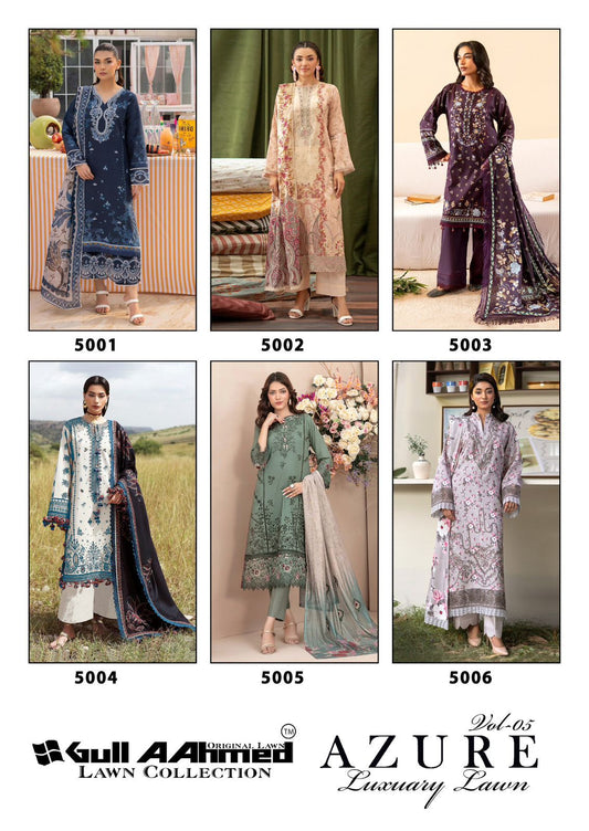 Azure Vol 5 Gul Ahmed Karachi Salwar Suits Exporter