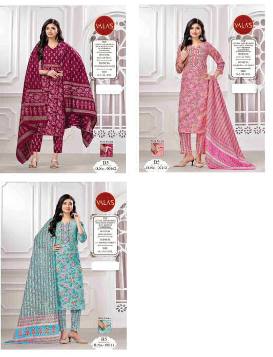 B5-00112-00162 Valas Jaipuri Readymade Pant Style Suits Exporter Gujarat