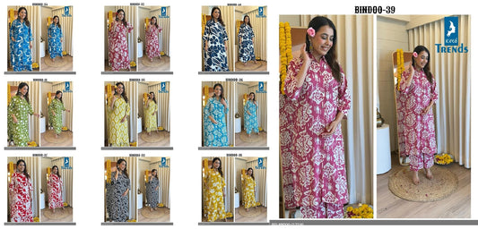 Bindoo 1905 Kaya Rayon Co Ord Set Exporter Gujarat