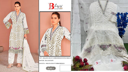 B 103 Abcd Bilqis Organza Pakistani Salwar Suits Exporter India