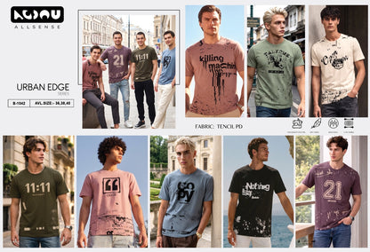 B 1042 Dobby Allsense Tencil Mens Tshirts Manufacturer