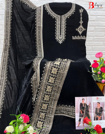 B 105 Bilqis Velvet Suits Exporter