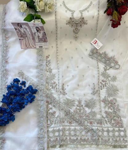 B 106Ef Bilqis Organza Pakistani Salwar Suits Exporter