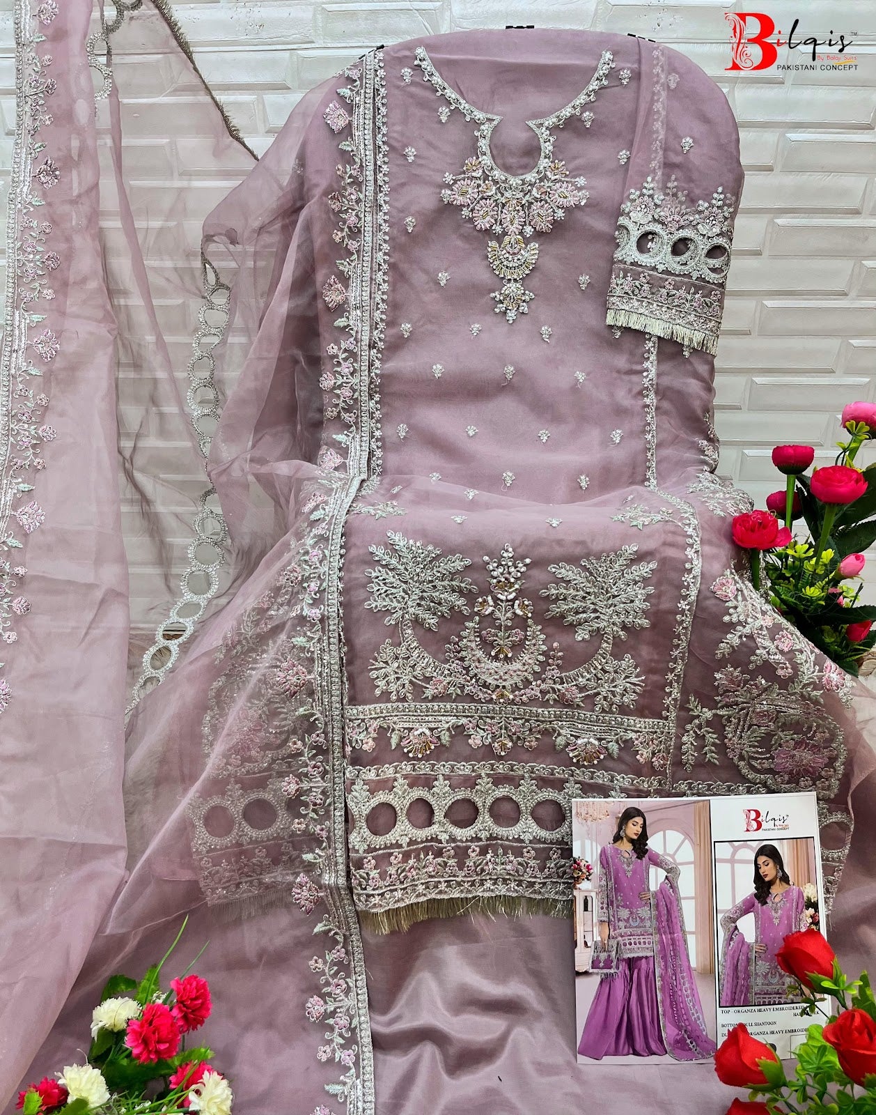B 106 Abcd Bilqis Organza Pakistani Salwar Suits Manufacturer India