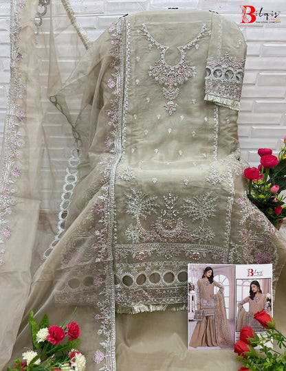 B 106 Abcd Bilqis Organza Pakistani Salwar Suits Manufacturer India
