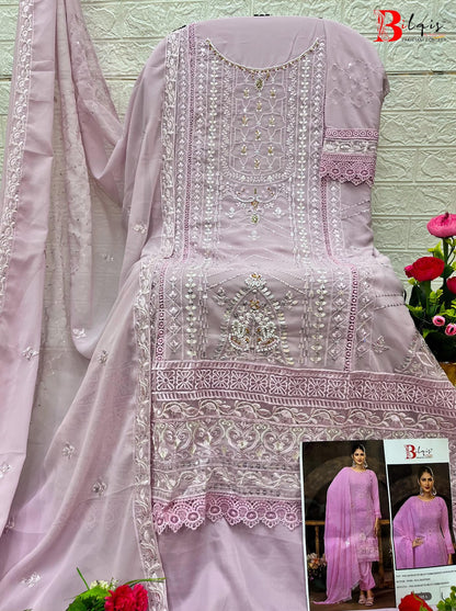B 115 Bilqis Fox Georgette Pakistani Salwar Suits Exporter