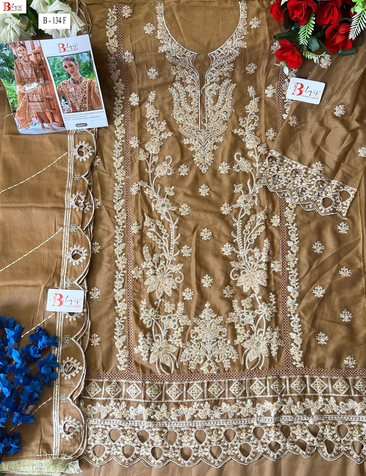 B 134 Efgh Bilqis Georgette Pakistani Salwar Suits Manufacturer India