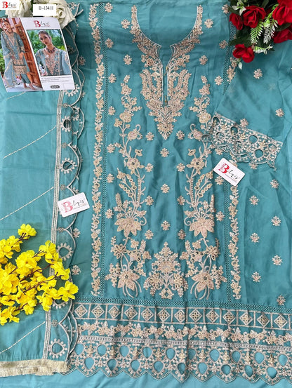 B 134 Efgh Bilqis Georgette Pakistani Salwar Suits Manufacturer India