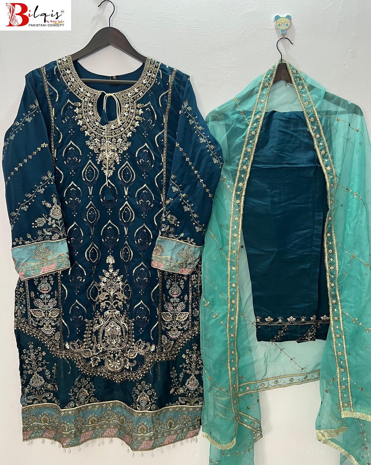 B 142 Uvwx Bilqis Fox Georgette Pakistani Readymade Suits Manufacturer Gujarat