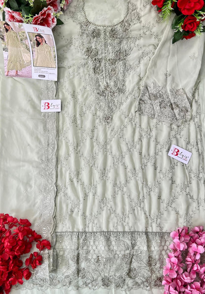 B 143 E To H Bilqis Fox Georgette Pakistani Salwar Suits Supplier India