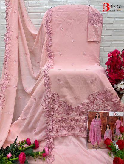 B 14 Klmn Bilqis Fox Georgette Pakistani Salwar Suits Wholesale