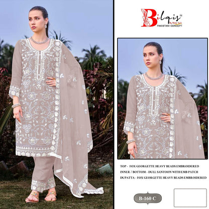 B 160 C To F Bilqis Georgette Pakistani Salwar Suits Exporter India