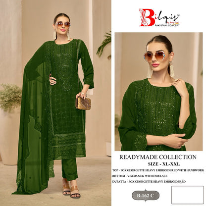 B 162 Bilqis Georgette Pakistani Readymade Suits Wholesale Rate