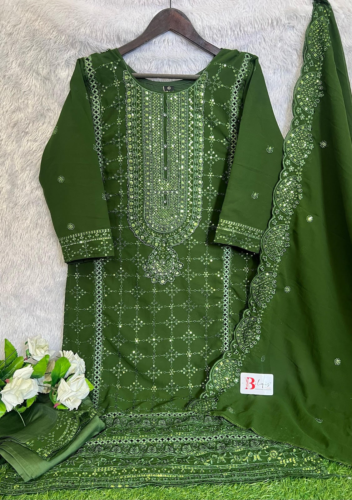 B 162 Bilqis Georgette Pakistani Readymade Suits Wholesale Rate