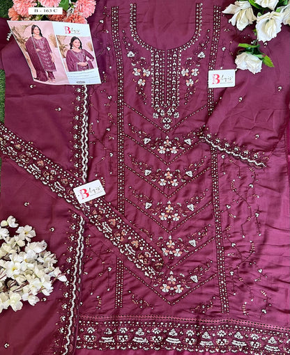 B 163 Bilqis Georgette Pakistani Salwar Suits Wholesale Price
