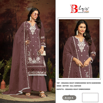 B 164Klmn Bilqis Organza Pakistani Salwar Suits Supplier India