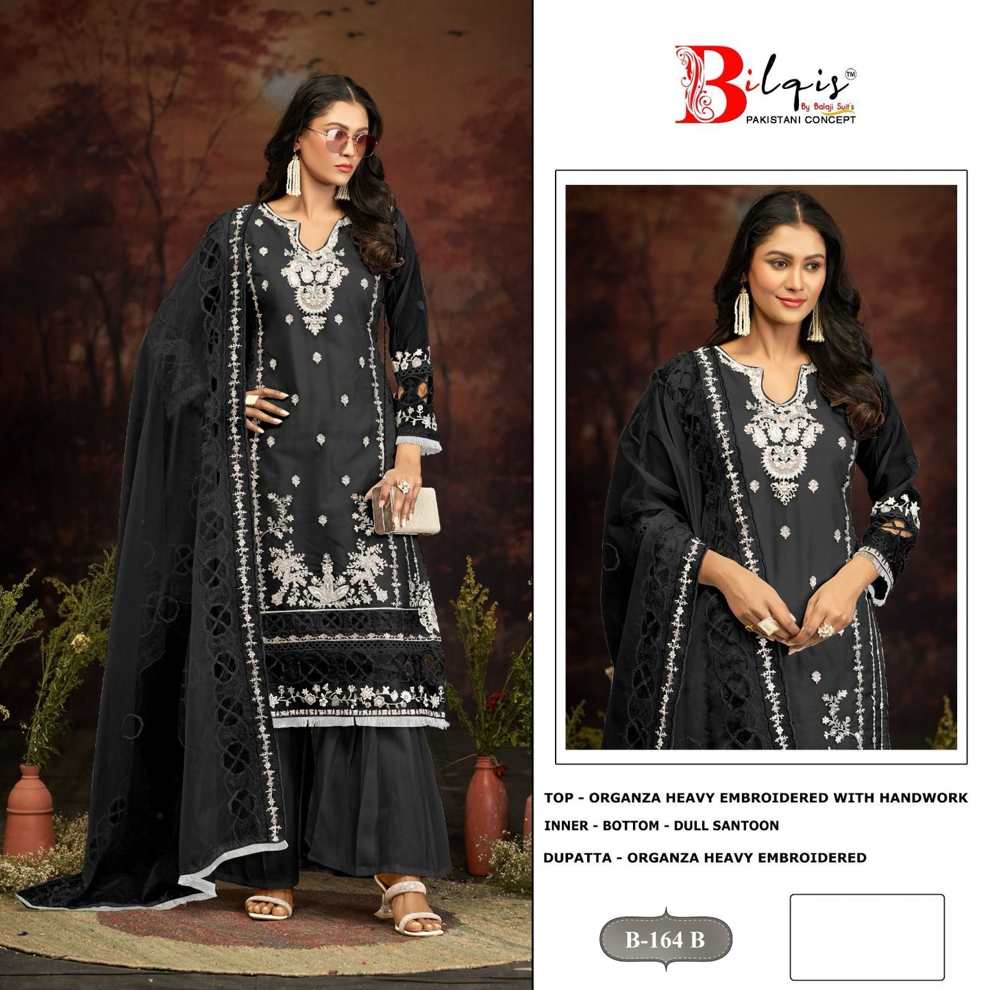 B 164 Ab Bilqis Pakistani Salwar Suits Supplier