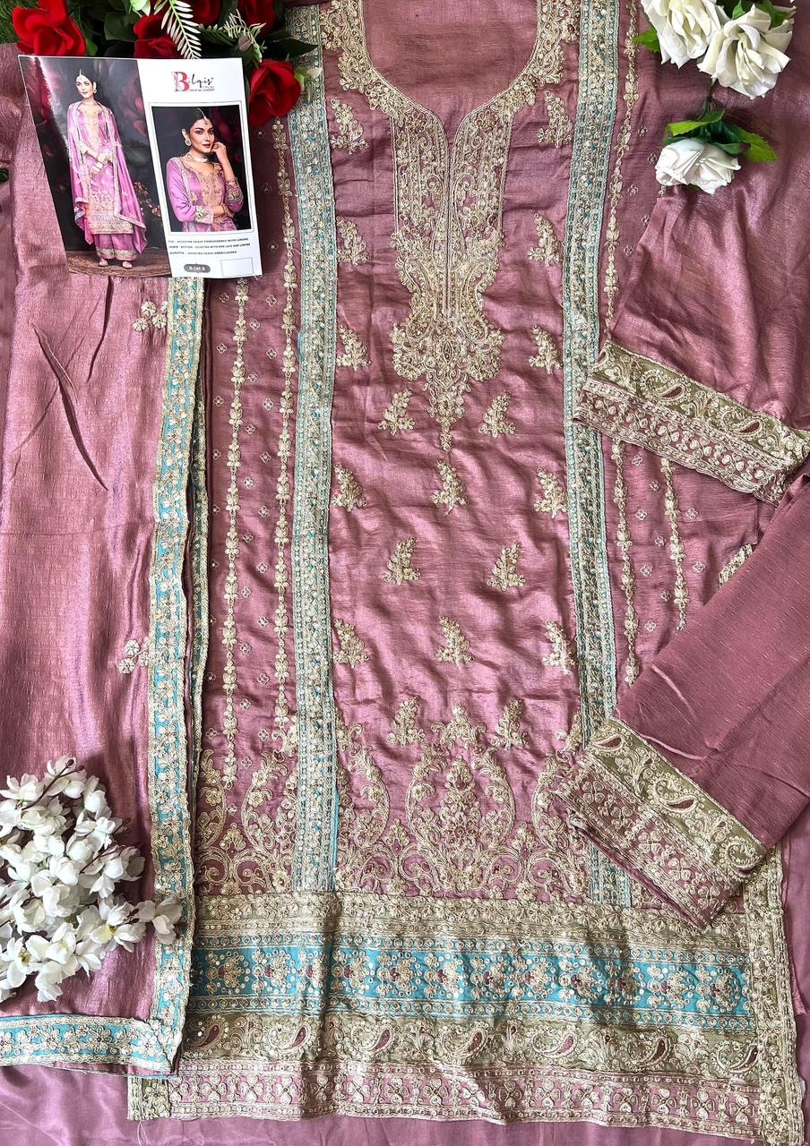 B 165 Bilqis Vichitra Pakistani Salwar Suits Wholesaler India