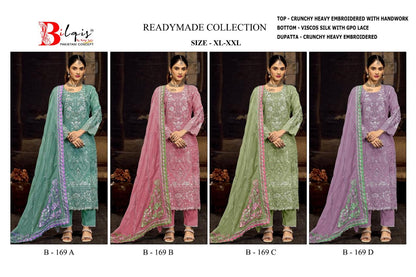 B 169 Bilqis Pakistani Readymade Suits Exporter