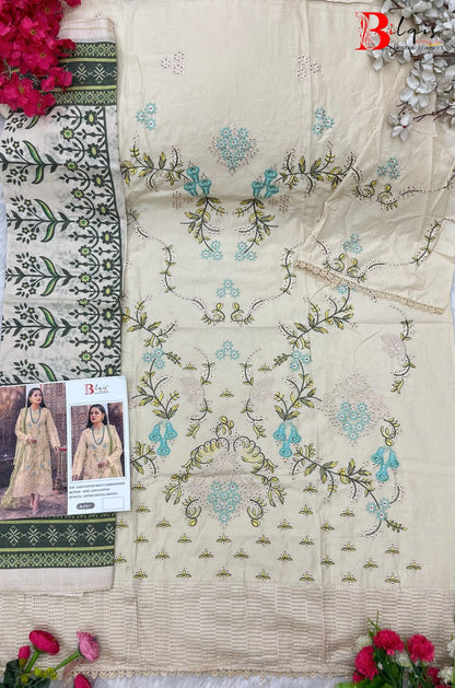 B 176 Bilqis Cambric Lawn Pakistani Salwar Suits Supplier Ahmedabad