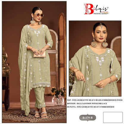 B 179Abcd Bilqis Fox Georgette Pakistani Salwar Suits Wholesaler India