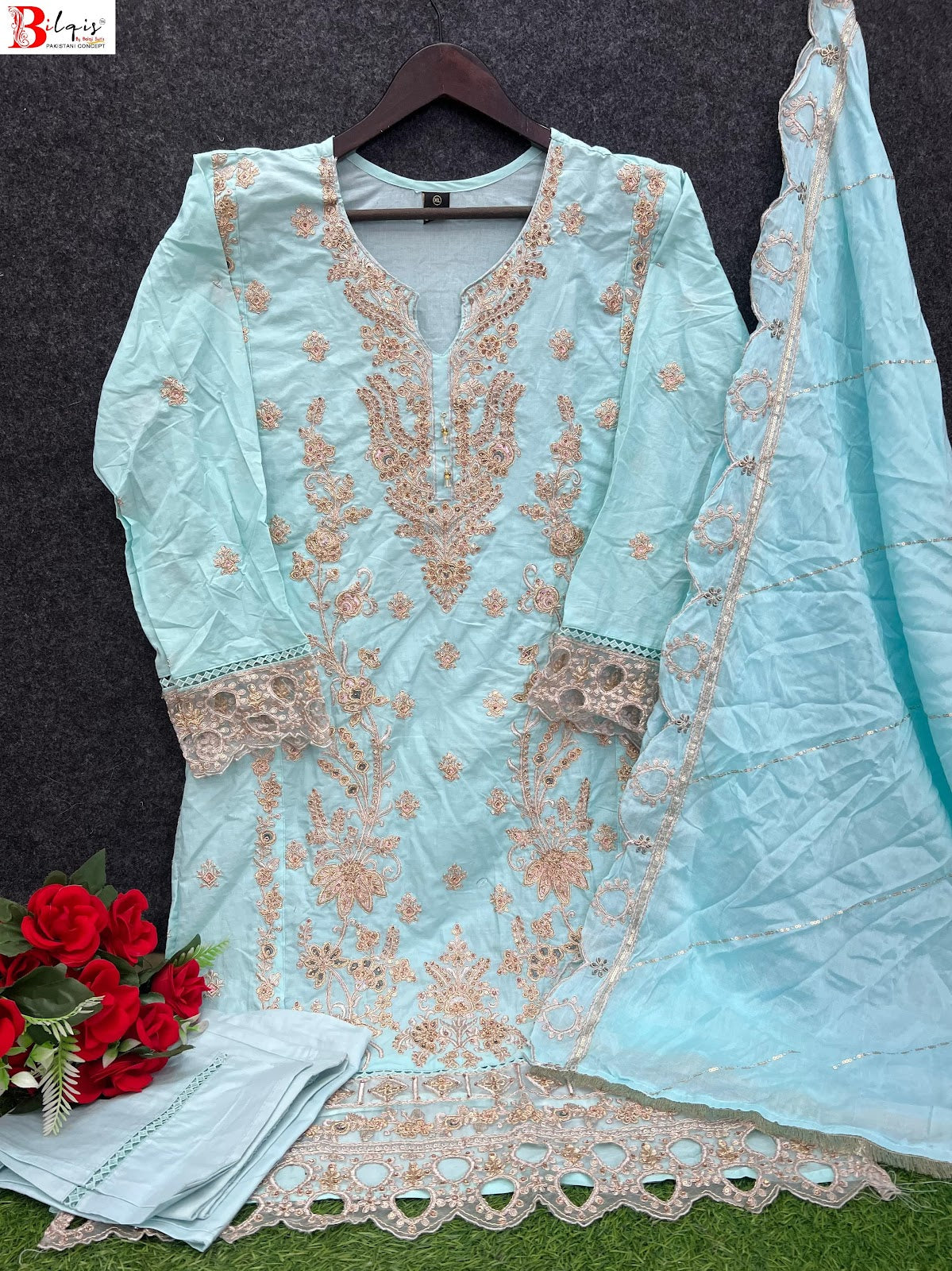 B 182 Bilqis Lawn Cotton Pakistani Readymade Suits Exporter Gujarat