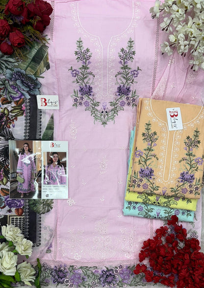 B 183 Bilqis Cambric Lawn Pakistani Salwar Suits Exporter